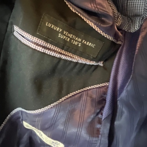 Michael Kors Blazer Two Button Sport Coat Size 36S Black Super 130s - Picture 4 of 5